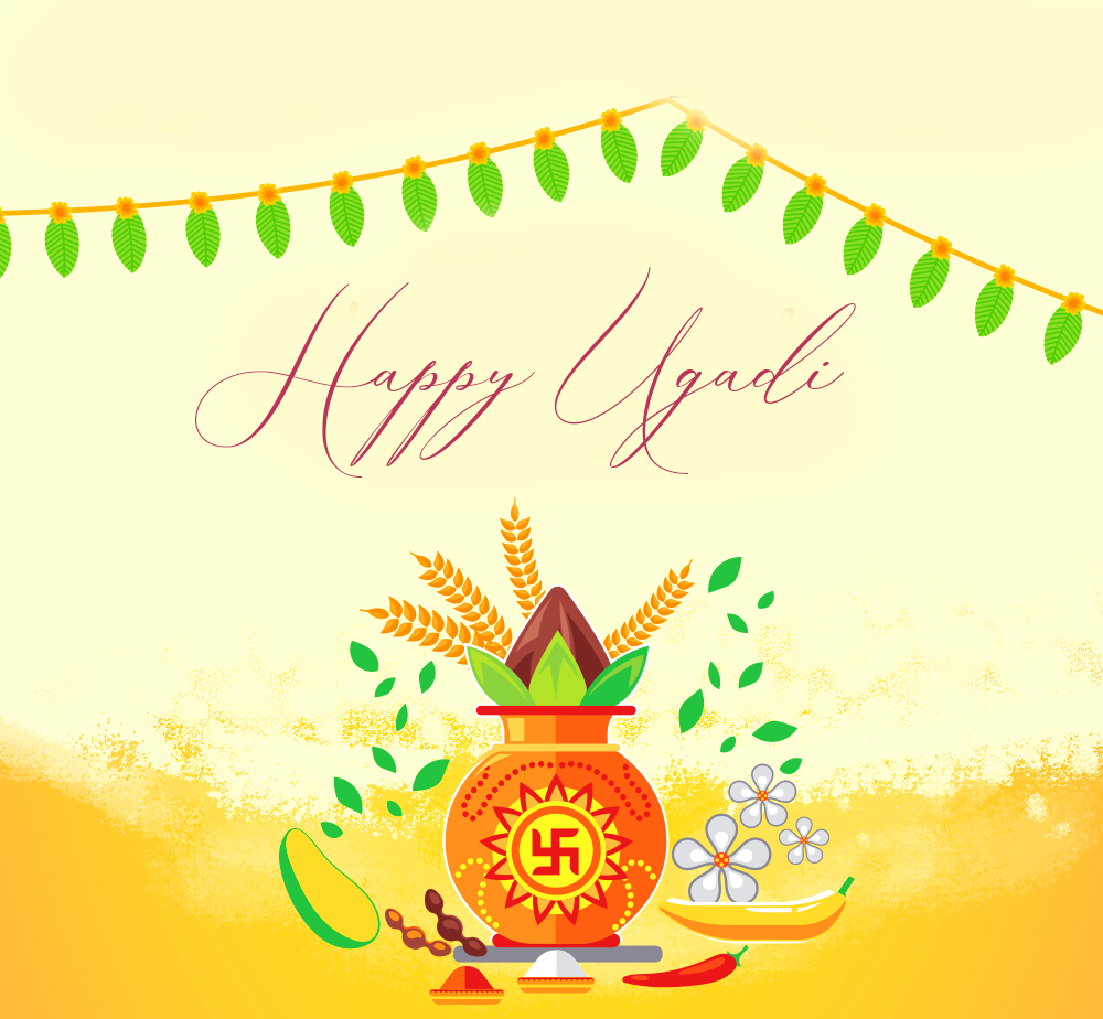 Beautiful Animated Happy Ugadi Wish Image