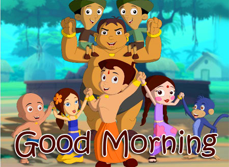 Chhota Bheem Good Morning Cartoon Image