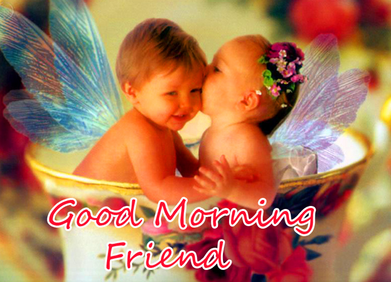 Cute-Baby-Friends-Good-Morning-Friend-Pic