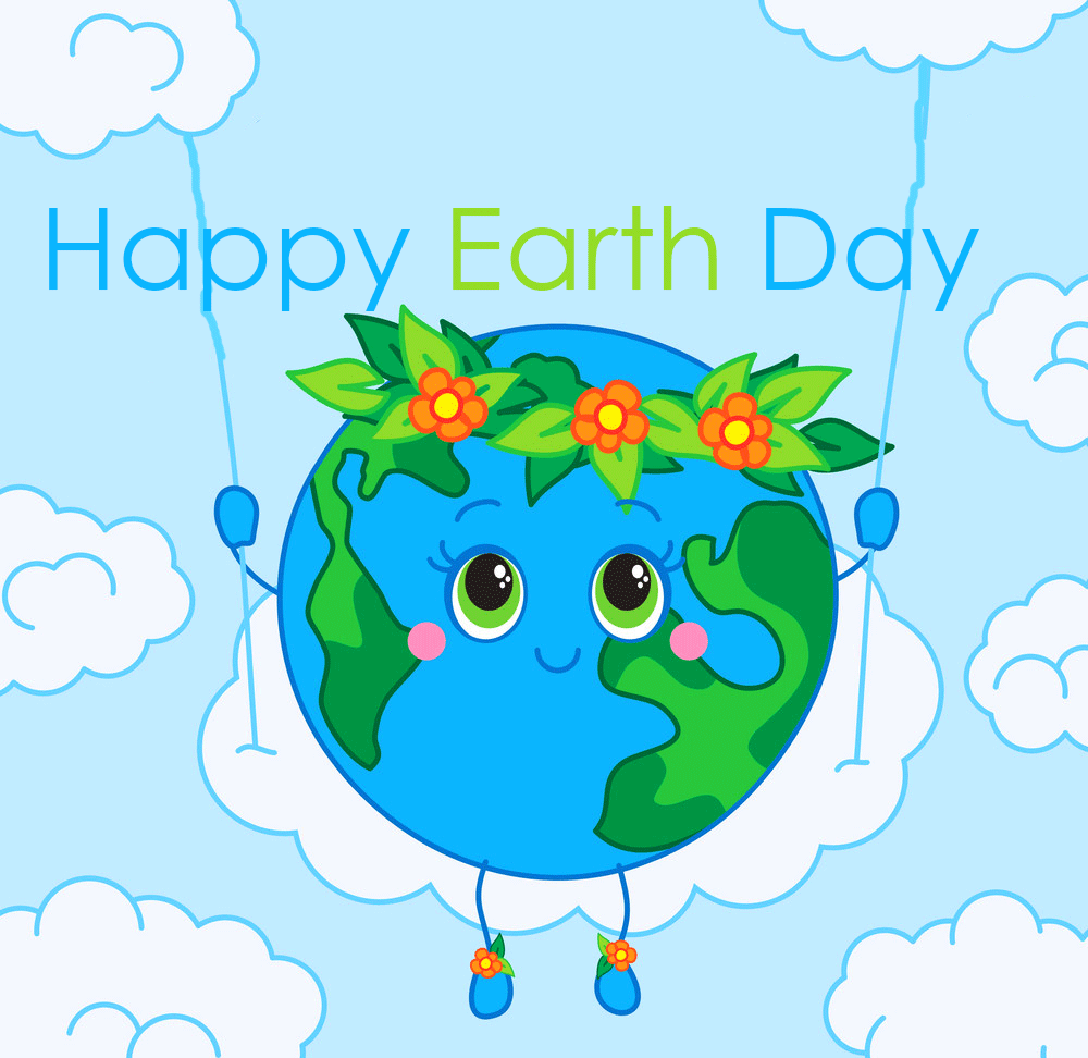 Cute Happy Earth Day Animated Image