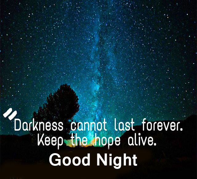 Darkness English Thought with Good Night Wish