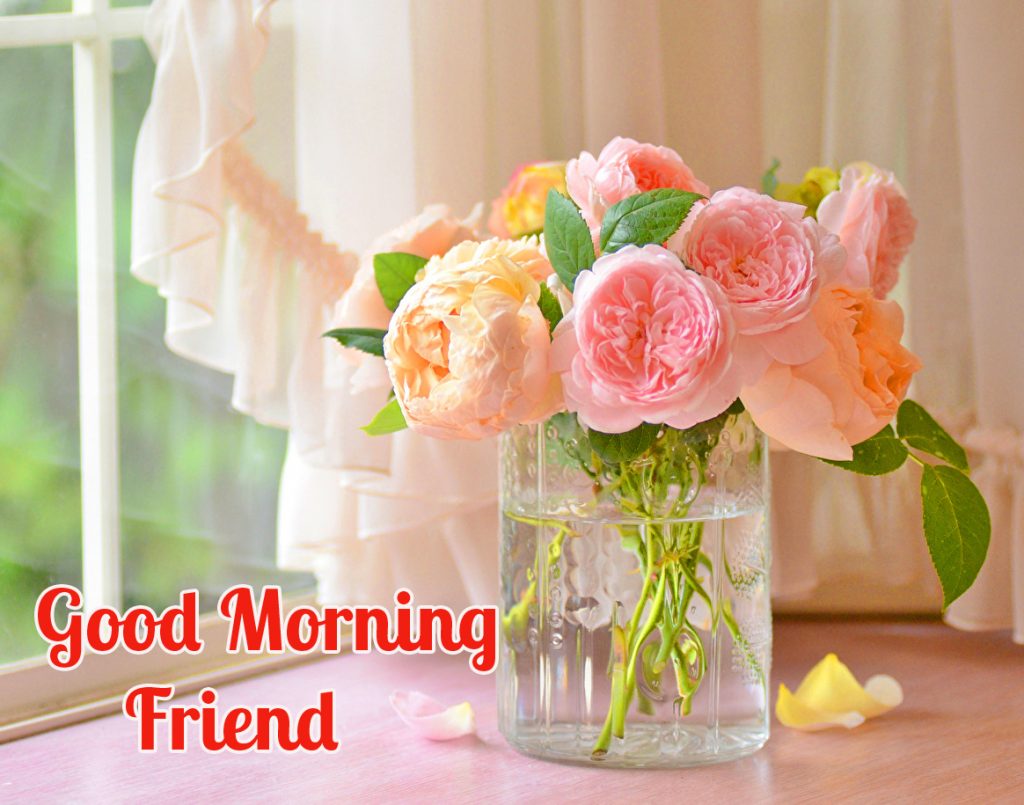 Flowers-Vase-Good-Morning-Friend-Image