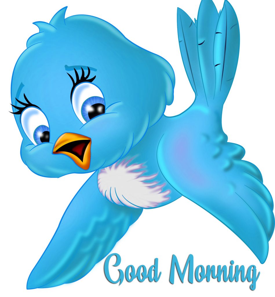 Flying Cute Bird Good Morning Image