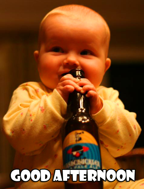 Funny-Child-with-Beer-and-Good-Afternoon-Sunday-Wish