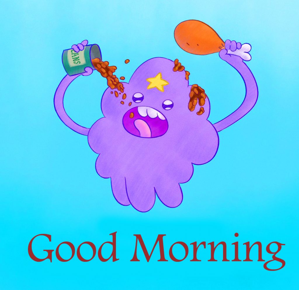 Funny Octopus Cartoon Good Morning Image