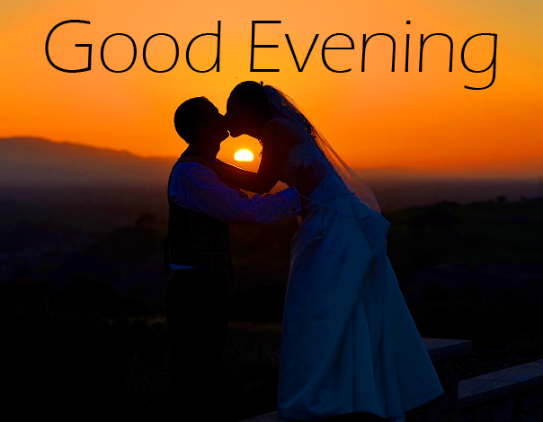 Good-Evening-Romantic-Kissing-Couple-Pic