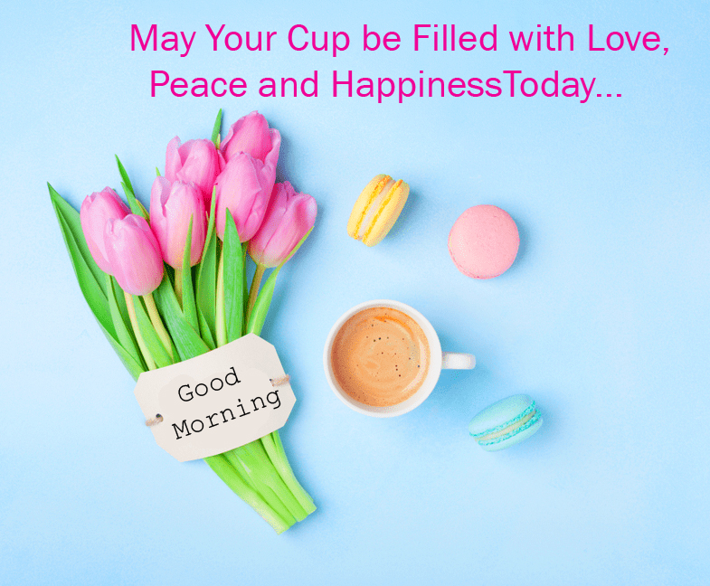 Good Morning Card with Flowers with Message Image