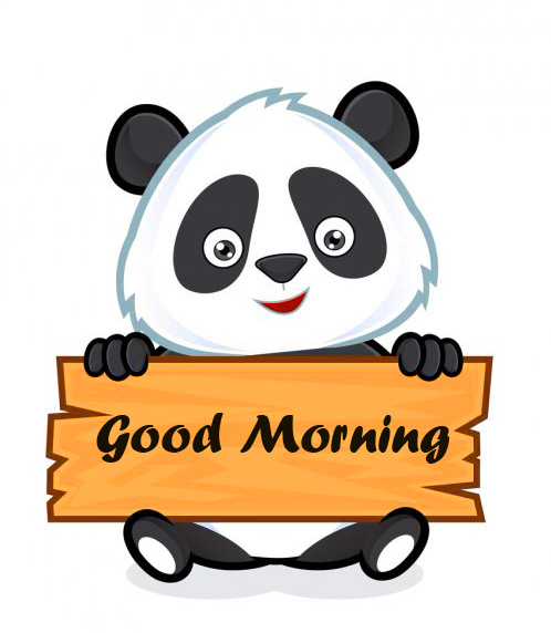 Good Morning Wish with Cute Panda