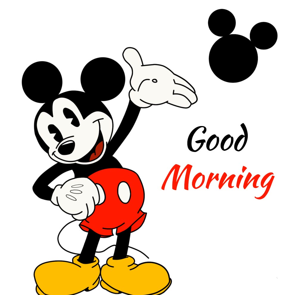 Happy Mickey Mouse Cartoon Good Morning Image