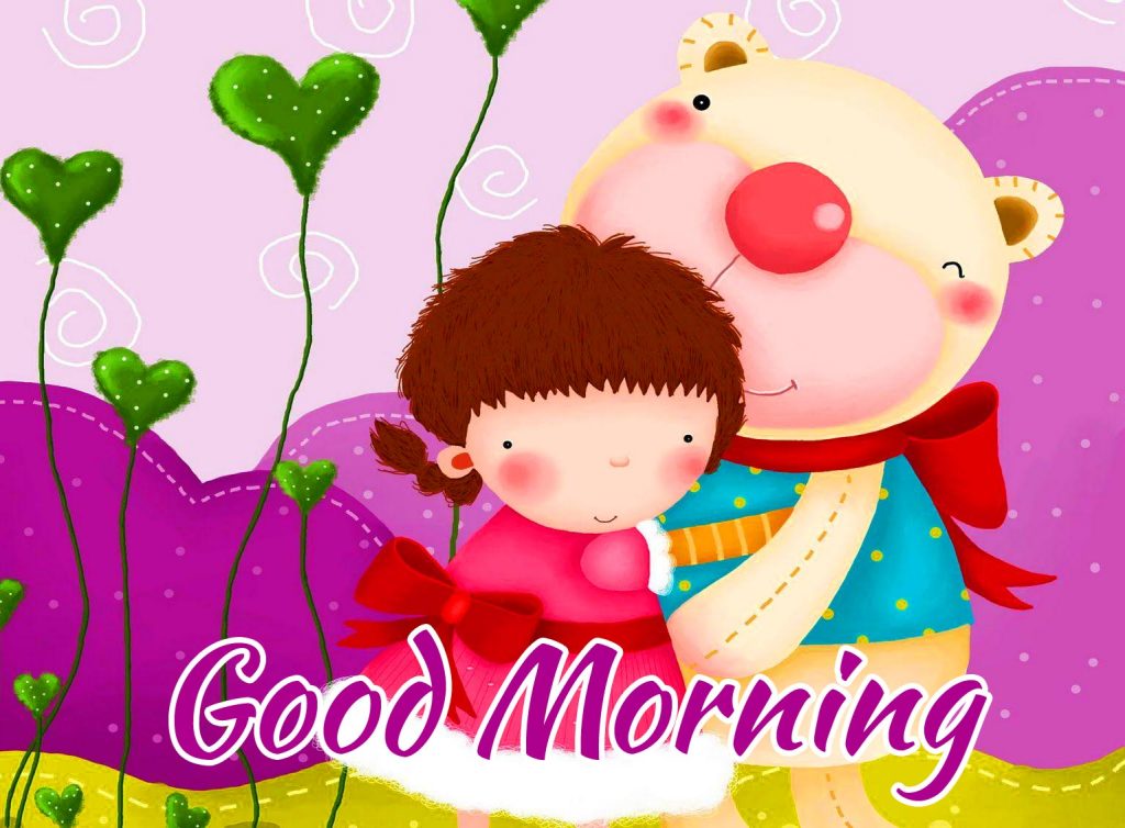 Lovely and Cute Cartoon Good Morning Image