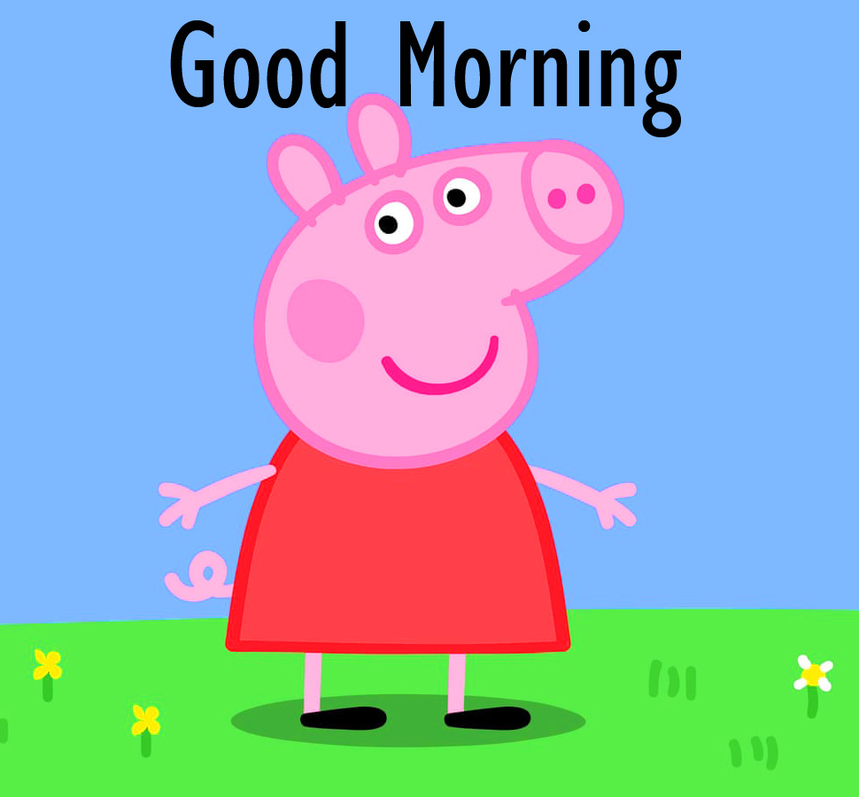 Pepa Pig Cartoon Good Morning Wallpaper