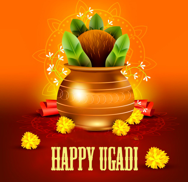 Realistic Happy Ugadi Sketch Pic