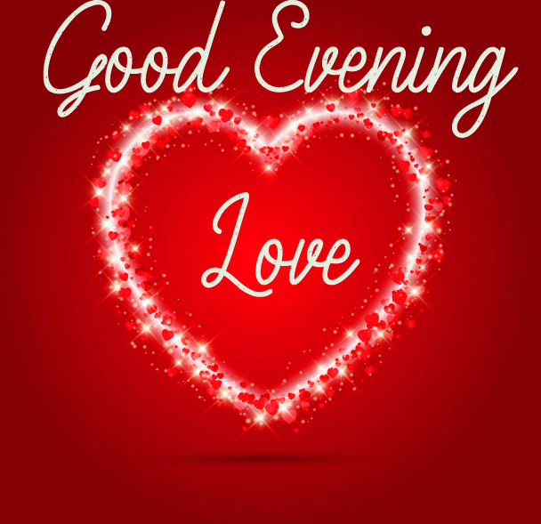 Sparkling-Heart-Good-Evening-Love-Image