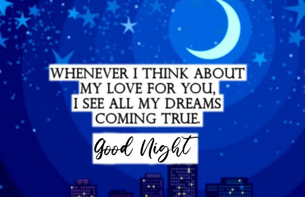 True Love English Message with Good Night Wish