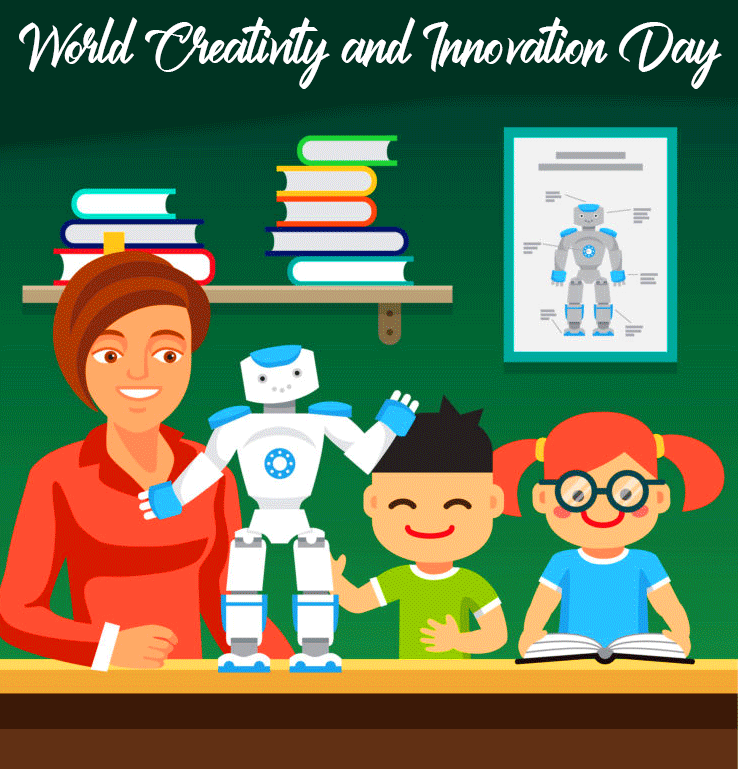 World Creativity and Innovation Day Activities Kids Animated Image