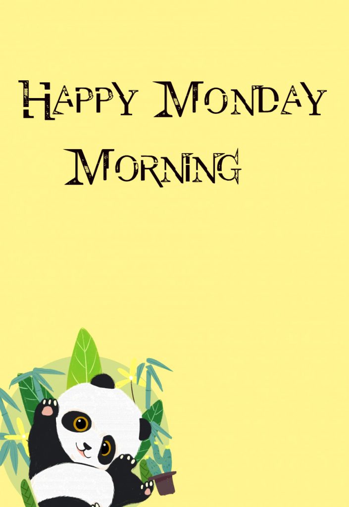 Animated Cute Panda Happy Monday Morning Image