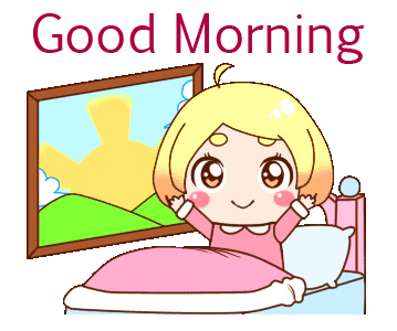 Cute Girl Good Morning Sticker