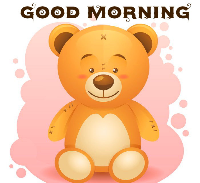 Cute Teddy Bear Good Morning Sticker