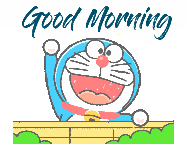 Doraemon Good Morning Sticker