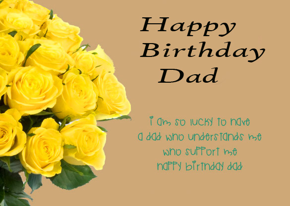 Flowers-with-Happy-Birthday-Dad-Wish-Message
