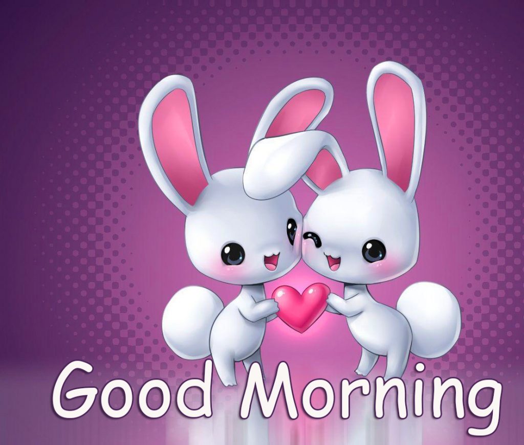 Good Morning Love Bunnies Cute Picture