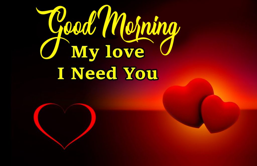 Good Morning Red Hearts Love Picture