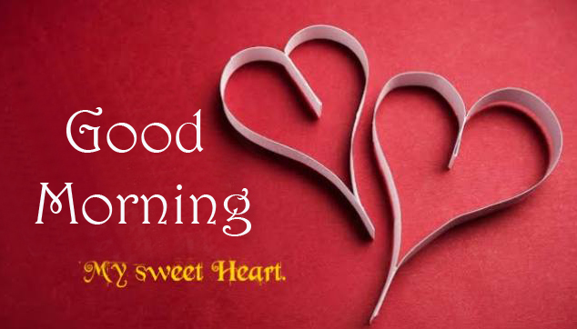 Good Morning Wish with Red Hearts