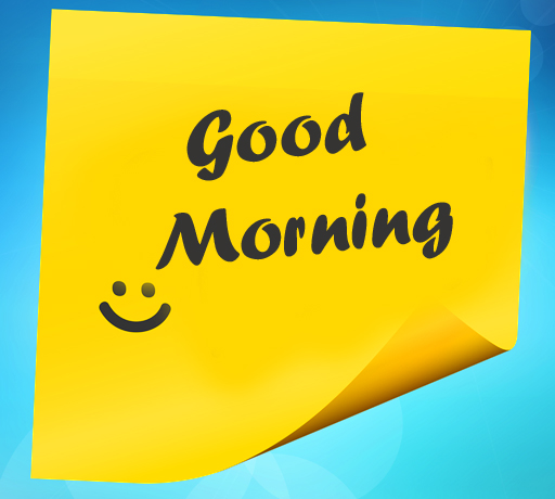 Good Morning Yellow Sticker Pic