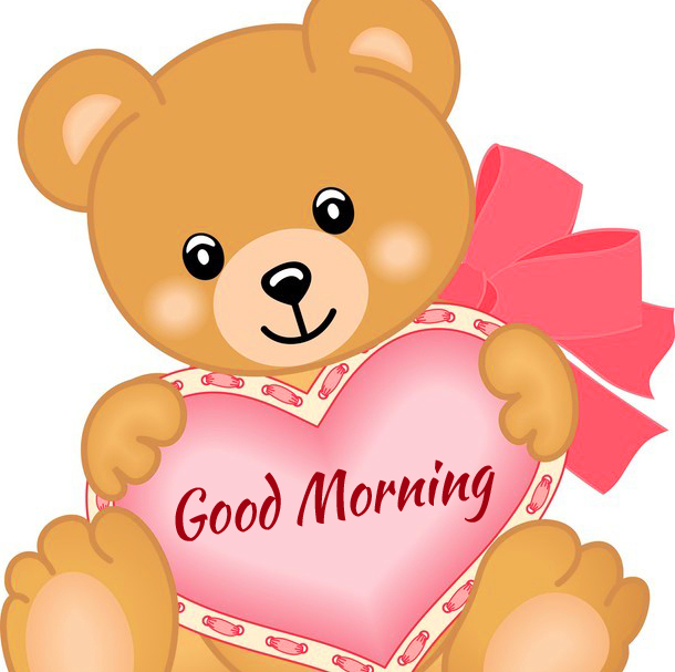 Good Morning with Cute Teddy Bear Sticker