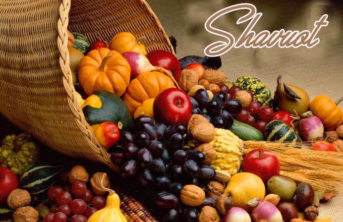 Happy Shavuot Image with Fruits