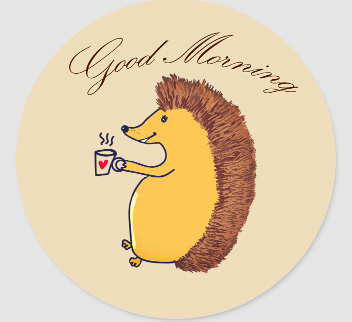 Lovely Morning Sticker with Good Morning Wish