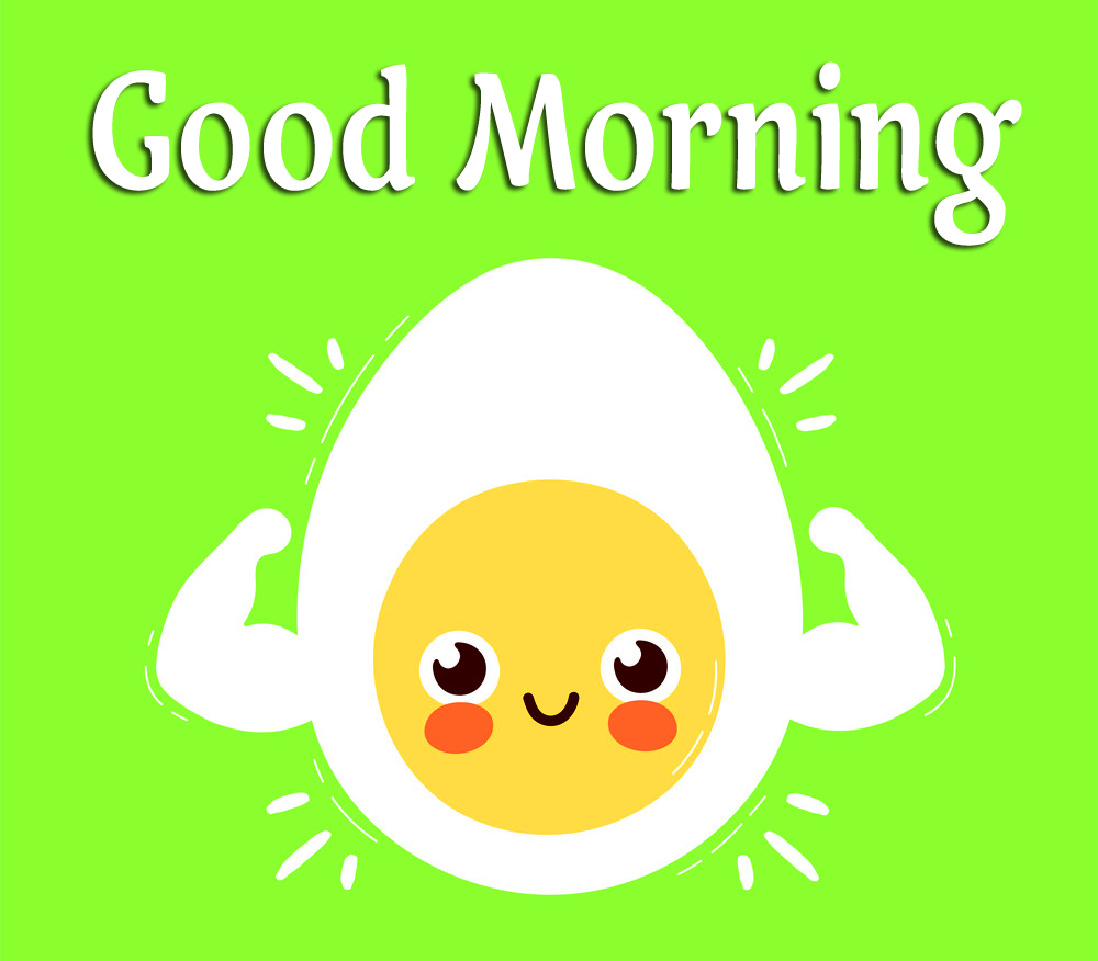 Lovely and Happy Omlette Good Morning Sticker