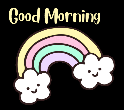 Rainbow Good Morning Sticker