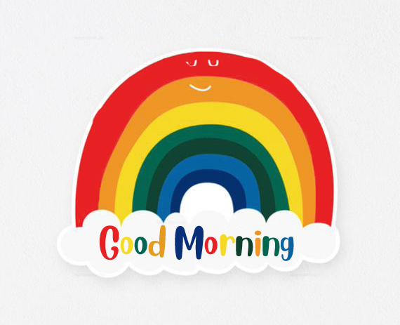 Rainbow with Good Morning Wish Sticker