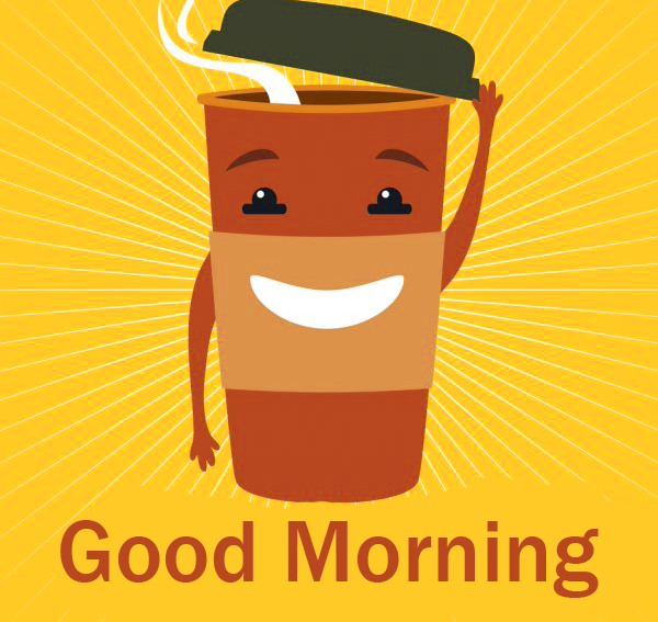 Starbucks Good Morning Cartoon Sticker