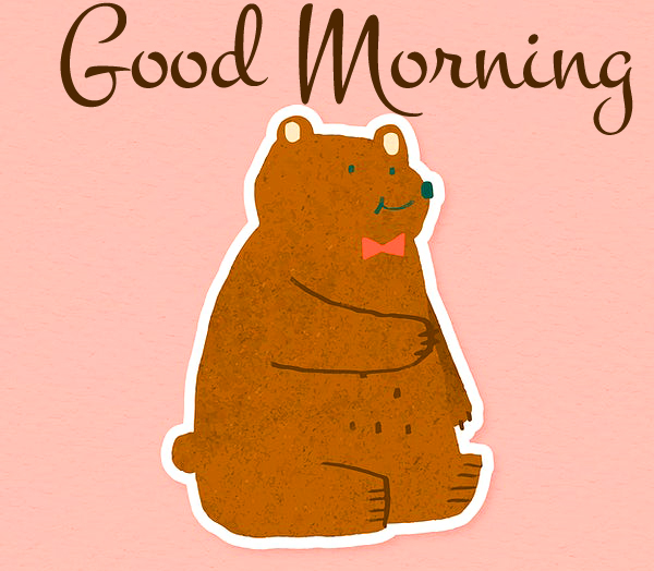 Sticker Good Morning Teddy Bear
