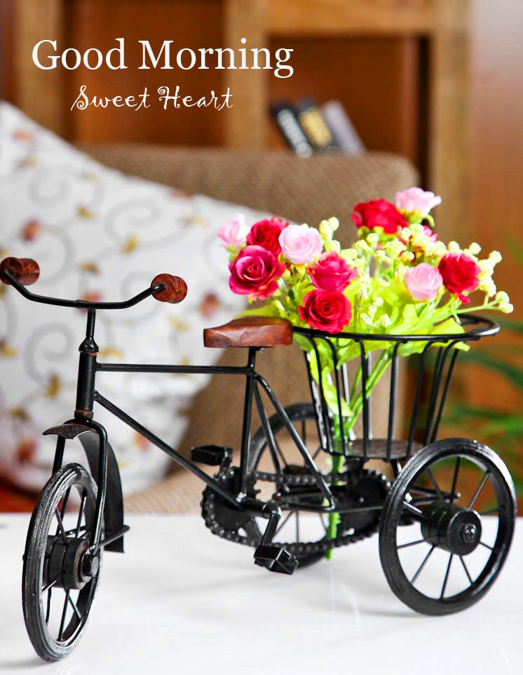 Flower Cycle Good Morning Sweet Heart Image