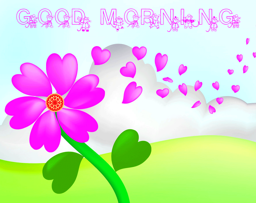 Animated Cute Flower Good Morning Images