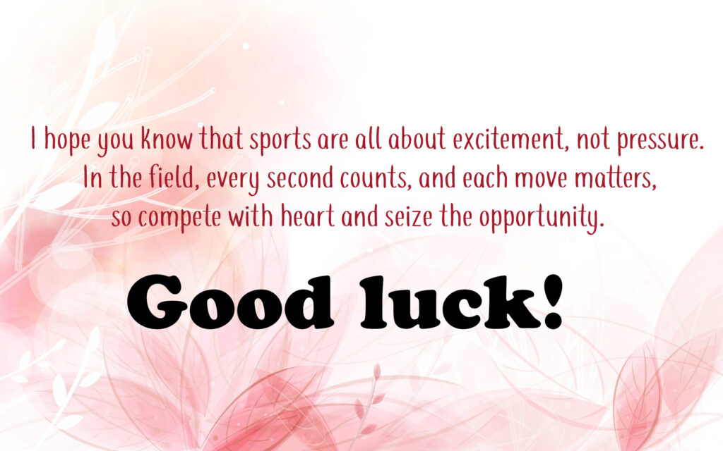 Good Luck Messages for Sports Competition