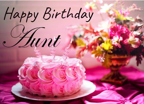 Cake with Happy Birthday Aunt Wish