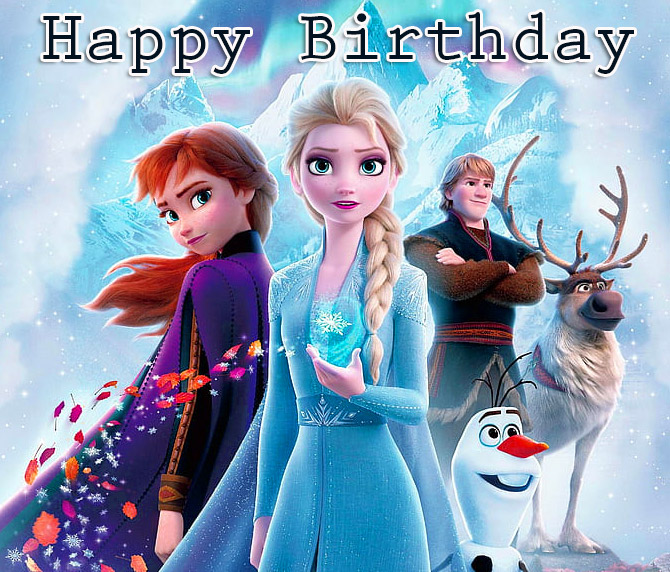 Frozen Elsa Happy Birthday Wish Image