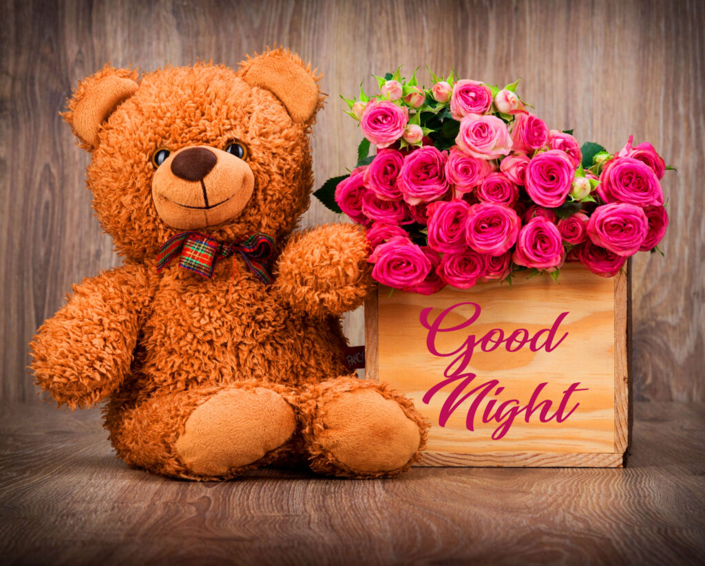 Good Night Image with Teddy