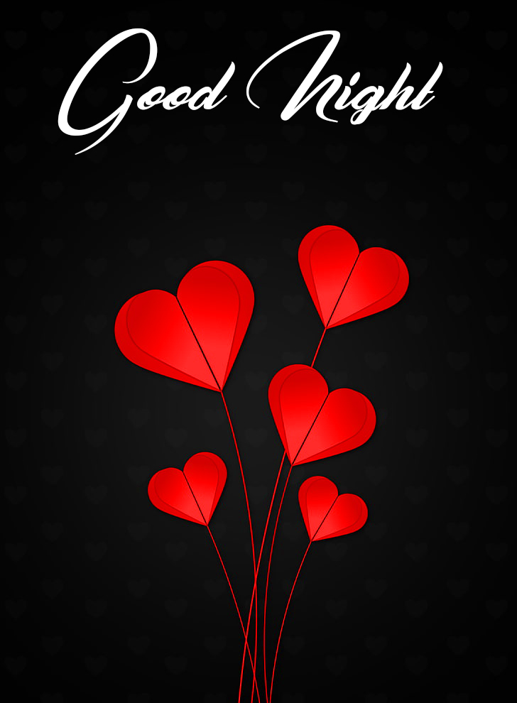 Good Night Images in Heart Shape