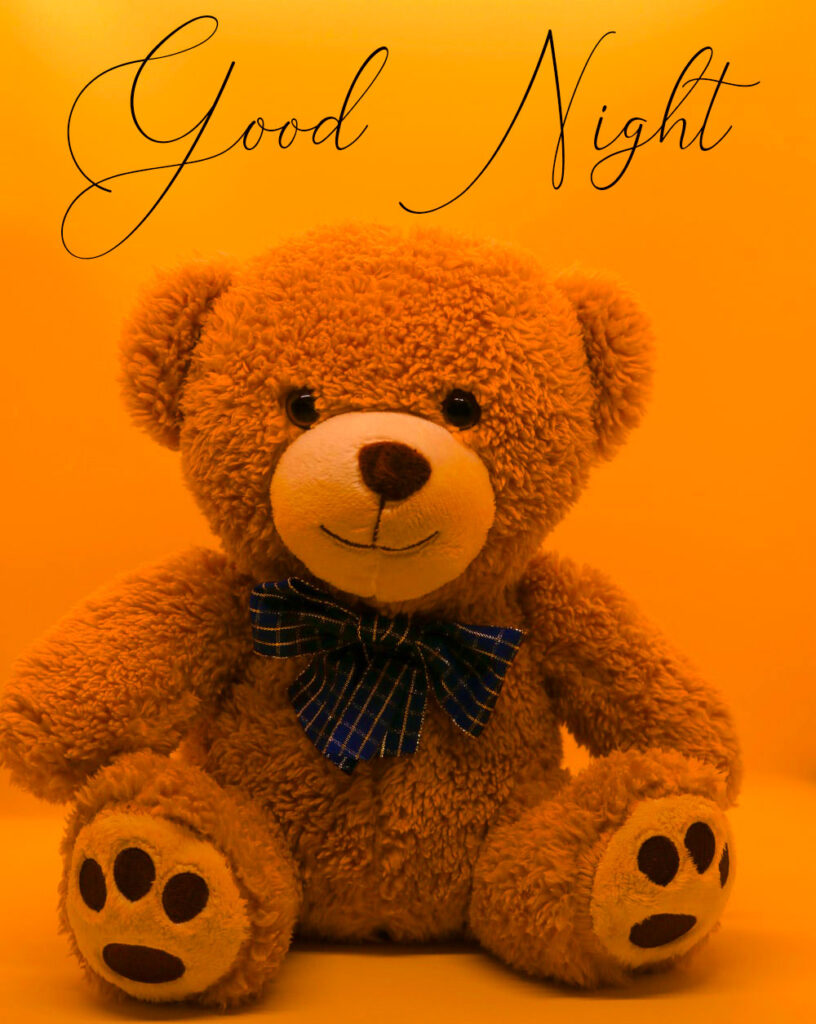 Good Night Images with Cute Teddy