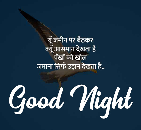 Good Night Wallpaper with Quotes in Hindi