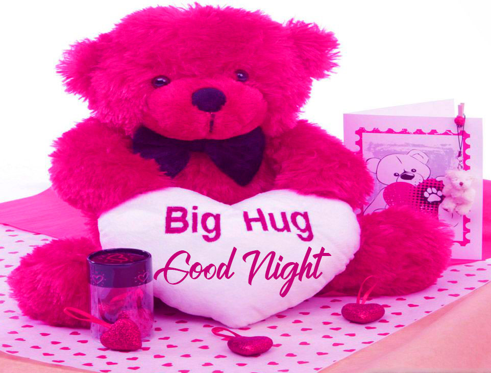Good Night with Teddy Bear Pic