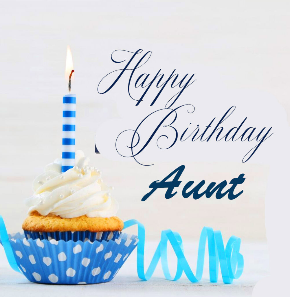 Happy Birthday Aunt Image with Cupcake