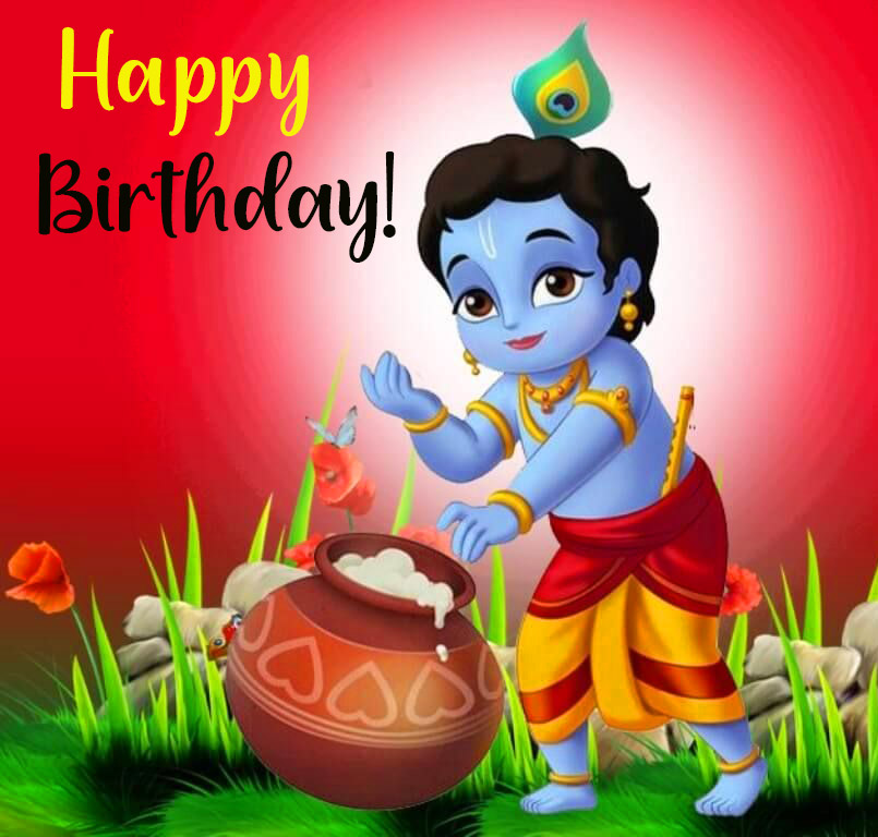 Happy Birthday Krishna Cartoon Images