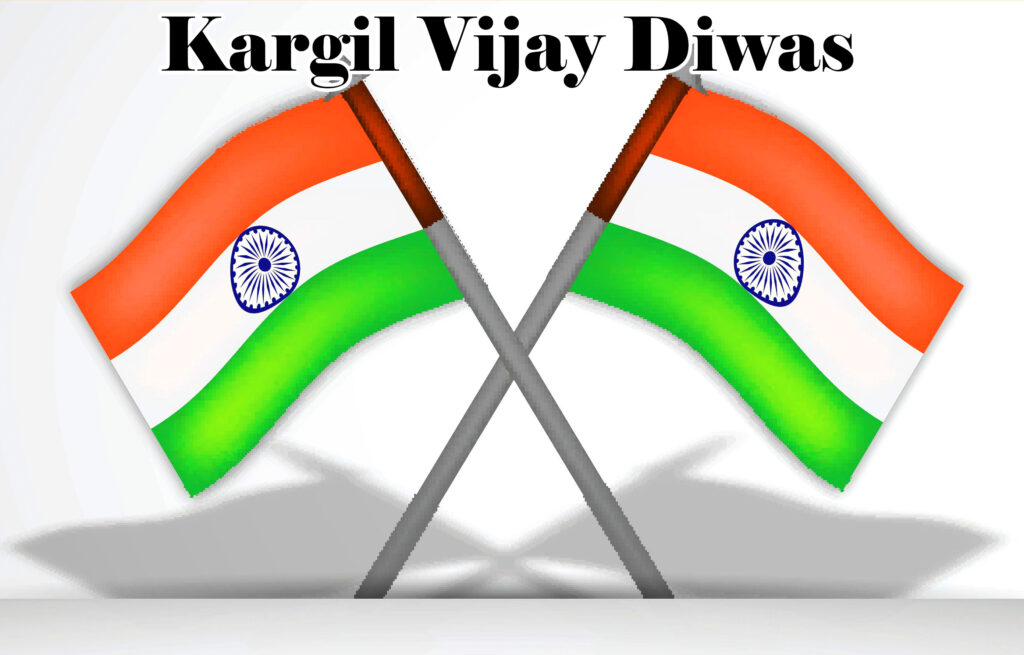 Indian Flags Kargil Vijay Diwas Wish Image