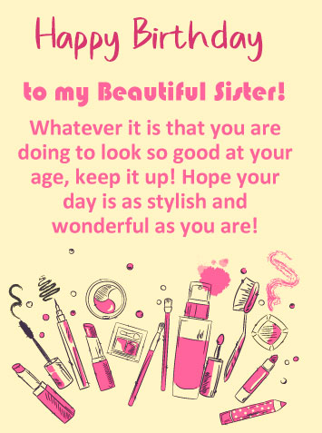 Latest Happy Birthday Message for Beautiful Sister